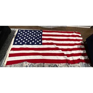 #5 Valley Forge Best Cotton 50 Star 58”x 108' Cotton Sewn American Flag Made USA